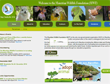 Tablet Screenshot of mauritian-wildlife.org
